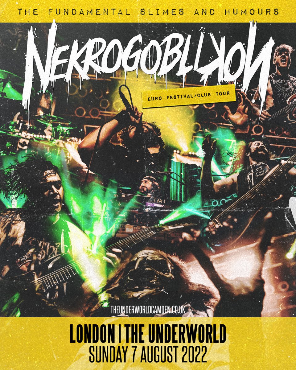 TheUnderworld's tweet photo. On Sale Now! 🔥 The self-proclaimed "Kings of Goblin Metal", @Nekrogoblikon return to @TheUnderworld, Sunday 7th August 👿👾

🎟�� https://t.co/oOIApOqUzs

🎶 https://t.co/ZSB81DTe0o https://t.co/U3f7qHmBgC