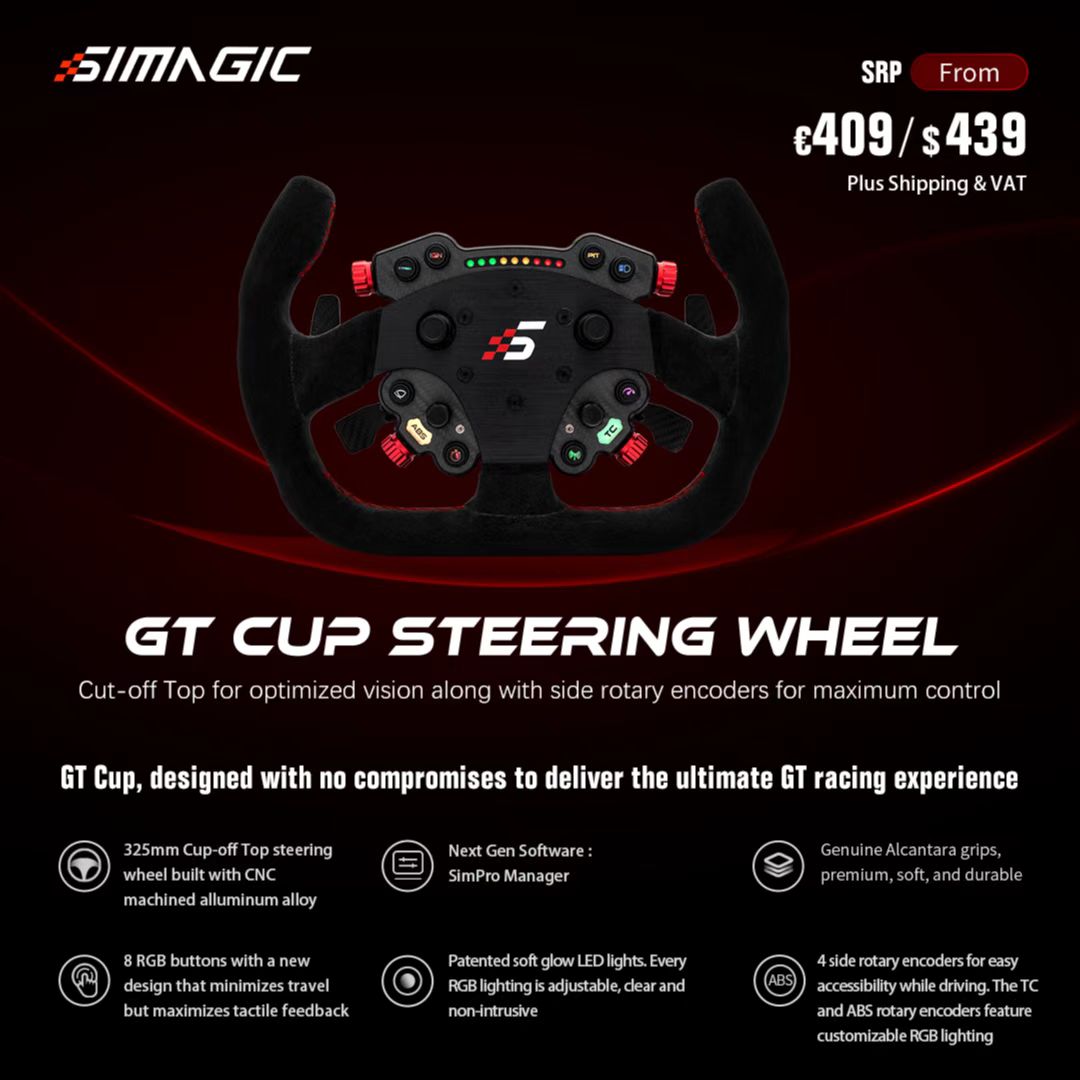 SIMAGIC New products launch! Time to make Your Choice... SIMAGIC FX vs SIMAGIC GTC Formula wheel vs GT wheel Are you a Formula racer? Or a GT enthusiast? Or...are you both...? For more info, please contact the SIMAGIC official distributors: simagic.com/#/PageMainEn/P…