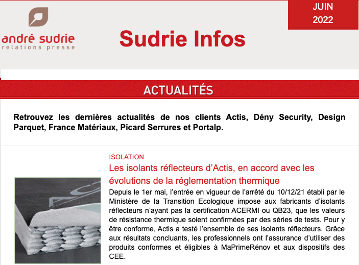 andresudrie's tweet photo. Notre #newsletter de Juin 2022 est disponible !
👉Retrouvez les dernières nouveautés de nos clients et les événements à ne pas manquer.
➡️ https://t.co/4Gm2Zs3FhK https://t.co/Bo0GTc2nIG