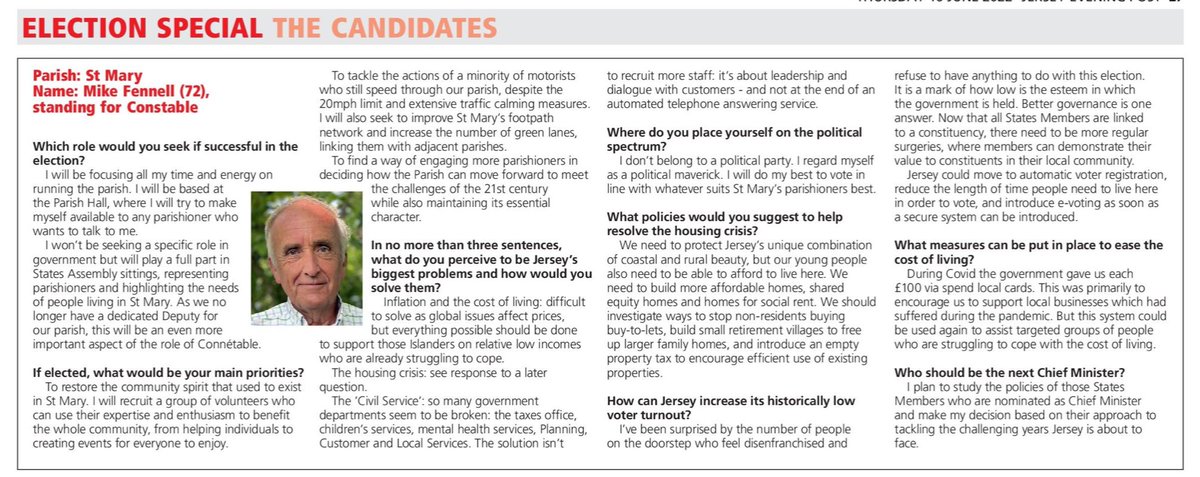 Here’s my contribution to <a href="/JEPnews/">jepnews</a> election special in today’s paper - a great community initiative that summarises candidates’ manifestos and will hopefully get more people voting next week. #JSY22 #JerseyElection22