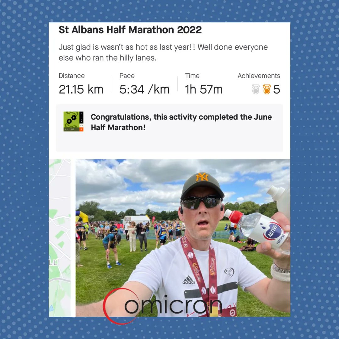 OSLweb's tweet image. Andy was busy last weekend with running the St Albans half marathon! He did a great job and even beat last year’s time by 6 minutes! 👏
#OmicronSolutions #DataSecurity #ITServices #ITSupport #SecurityBreach #Malware #ITSolutions #ComputerSupport #TechSupport #ITSecurity