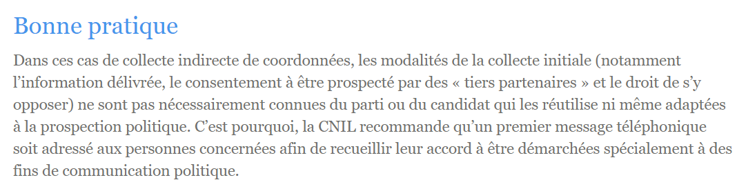 ReGratt's tweet photo. Pour info la @CNIL n'interdit pas ces démarches (les opérateurs vendent leurs bases, et votre consentement est souvent caché dans votre d'adhésion). Pratique honteuse déjà utilisée par d'autres (LREM et RN notamment). Conseil de la CNIL ici (pas appliqué dans mon cas) : https://t.co/tu0XcmVS0o