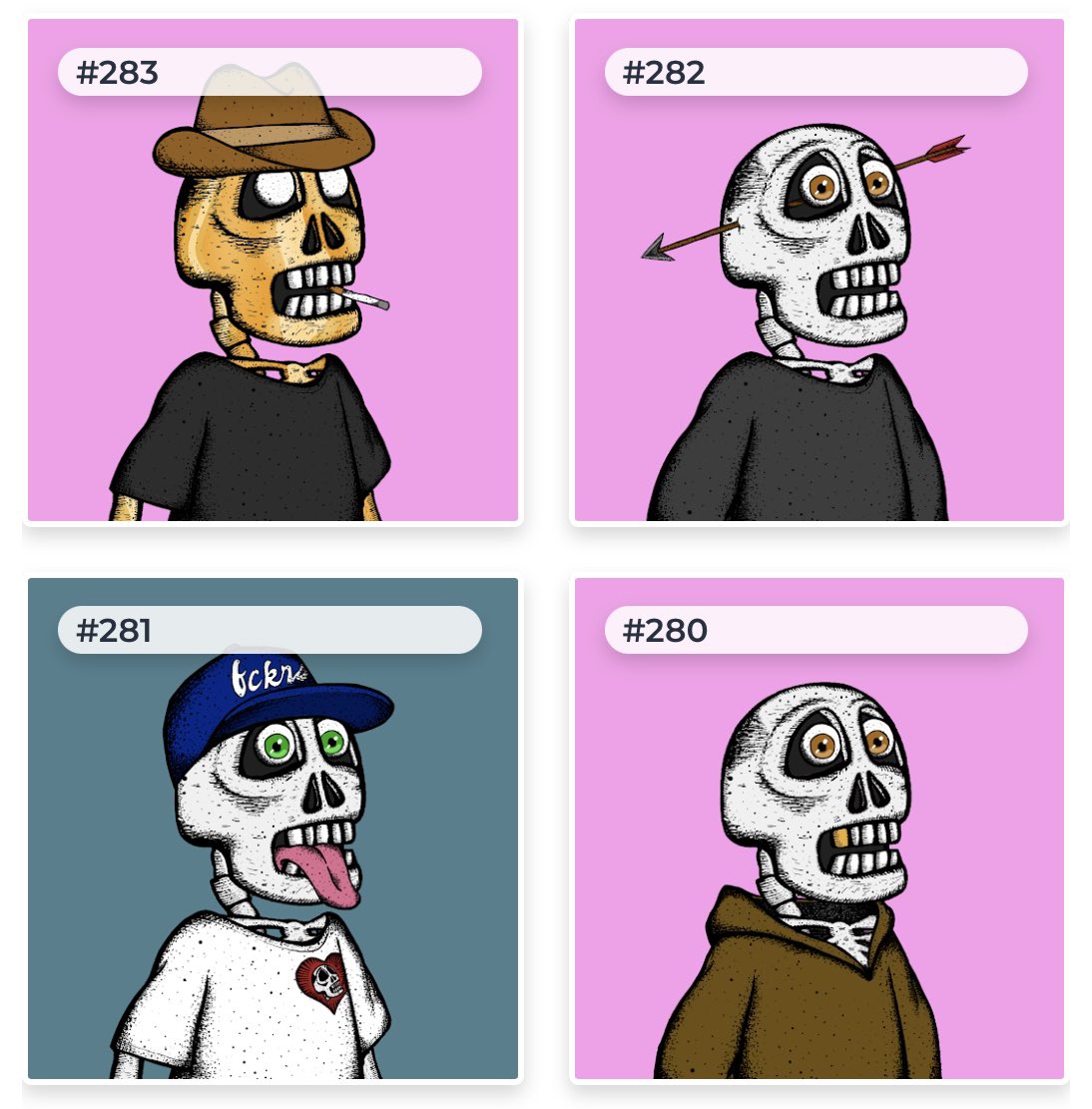 🦴 #skllfckrs 💀 
✨soldout today
<a href="/opensea/">OpenSea</a> <a href="/gemxyz/">Gem.xyz is now OpenSea Pro</a> <a href="/0xPulpFactory/">PulpFactory.eth</a> 

opensea.io/collection/skl…