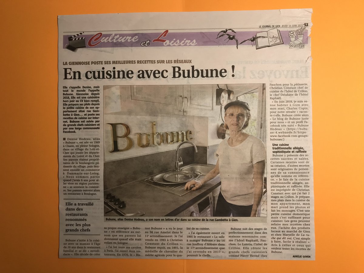 La cuisine, la pâtisserie, la boulangerie, la transmission de mes parents Mado ma maman et Marius mon papa !