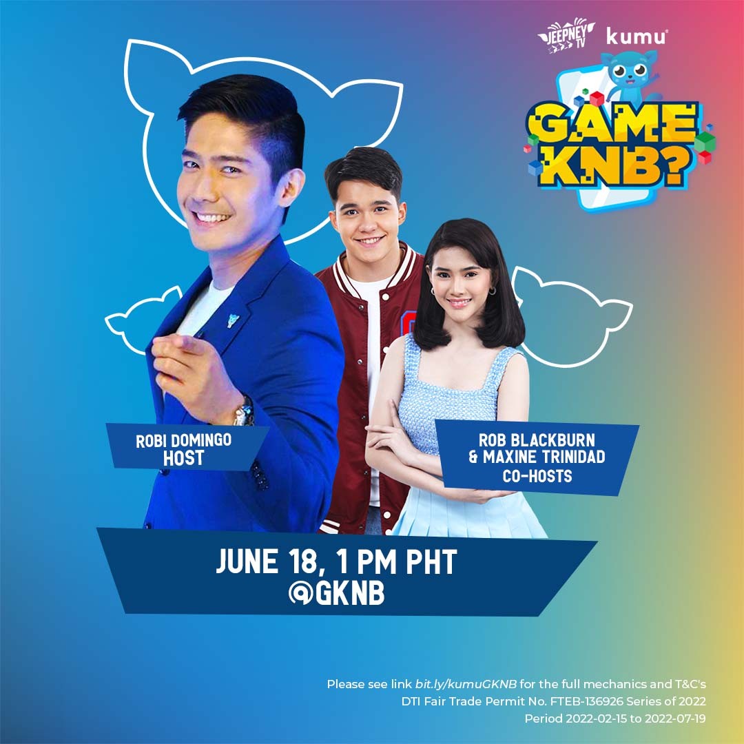 Ano ‘to? PBB TEENS!? RobXine on GKNB sa <a href="/kumuPH/">Kumu - Pinoy Live Streaming App</a>! 😳

Humanda nang manalo ng up to 500K Php! See you Saturday, 1pm. 🎉

Handa na ang katanungan, kilig, at kwentuhan. Ikaw… Game KNB? 😏