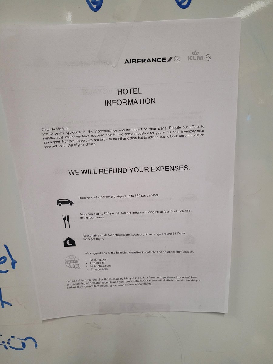 andyquick84's tweet photo. So despite KLM causing delays at @Schiphol, resulting in us missing our connecting flight to Manchester AND stating on their own notice boards that they will refund expenses...They have refused to pay compensation to us! I'm now happy to warn you all do not use @KLM @KLM_UK https://t.co/ycd4oMnk6F