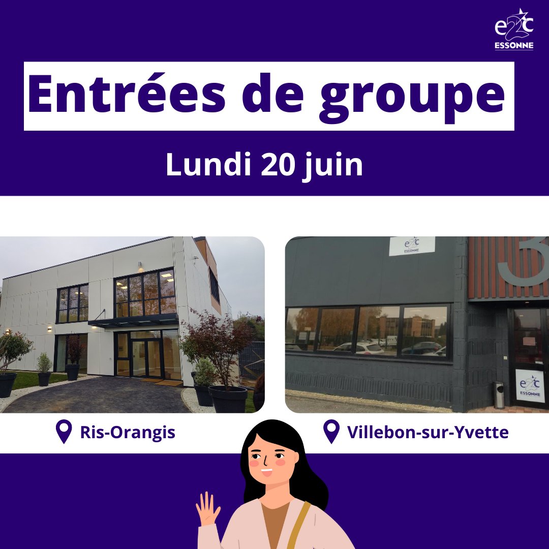 E2CEssonne's tweet photo. La prochaine entrée de groupe aura lieu lundi 20 juin à Villebon-sur-Yvette et à Ris-Orangis !
A très vite ! 😉
Contactez-nous au 01 69 87 02 20 ou via contact@e2c-essonne.org
#Emploi #alternance #job #formation #métier #e2c91 #ecole #projetpro #reussite #avenir #apprentissage https://t.co/Tfw3qr5WA2