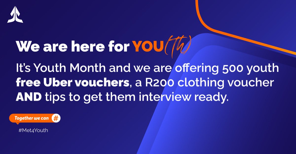 A little goes a long way. 
We're getting You(th) ready to ace their job interviews. 🤘
Submit your qualifying request: bit.ly/3HGj2WR
*Ts &amp; Cs apply

#Met4Youth #TogetherWeCan #YouthMonth2022