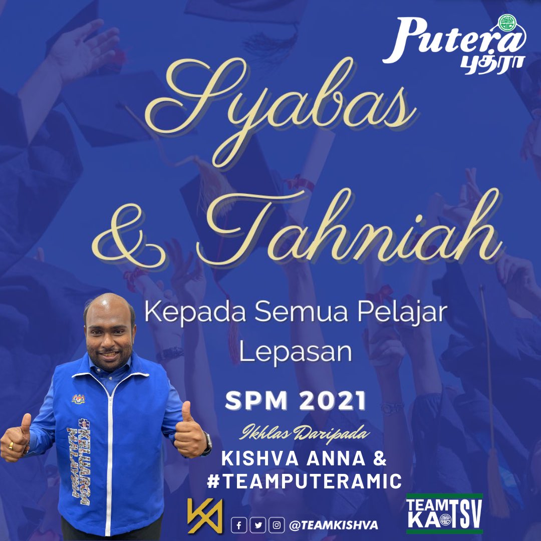 KishvaComms's tweet photo. TAHNIAH GENG SPM!👏🏽👏🏽👏🏽

Apa jua keputusan yang diterima, jadikan ia sebagai pendorong untuk kita menjadi insan yang lebih baik! Terima kasih juga para pendidik dan ibu bapa yang berjasa mendidik adik-adik kita! 🙏🏾

Teruskan Perjuangan! Anda masa depan negara! ✊🏾🇲🇾 https://t.co/5QEeeNp6DQ