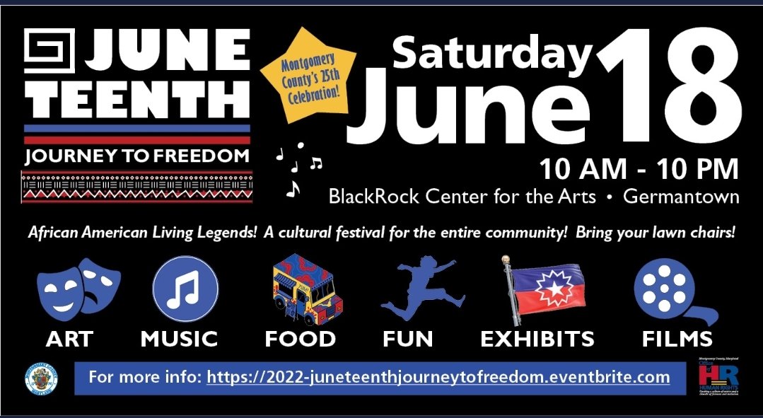 777Vote's tweet image. Register to vote, update your voter registration, request a Mail-in ballot &amp;amp; become an election poll worker at Saturday&apos;s Juneteenth Festival!
BlackRock Ctr for the Arts 
12901 Town Commons Drive Germantown, MD 20874
#YourVoiceYourVote2022