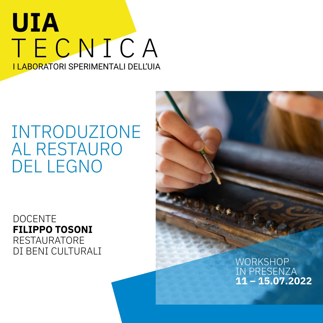 #UIAtecnica 

🎯 Non perderti il nostro WORKSHOP di 𝐈𝐍𝐓𝐑𝐎𝐃𝐔𝐙𝐈𝐎𝐍𝐄 𝐀𝐋 𝐑𝐄𝐒𝐓𝐀𝐔𝐑𝐎 𝐃𝐄𝐋 𝐋𝐄𝐆𝐍𝐎!

📌 Villa Hériot, sede UIA, o nelle sedi dei nostri partner a #Venezia

🗓️ 11 – 15 luglio 2022

INFO e ISCRIZIONI👉🏻 bit.ly/3MTwuHA

#UIAvenezia #workshop