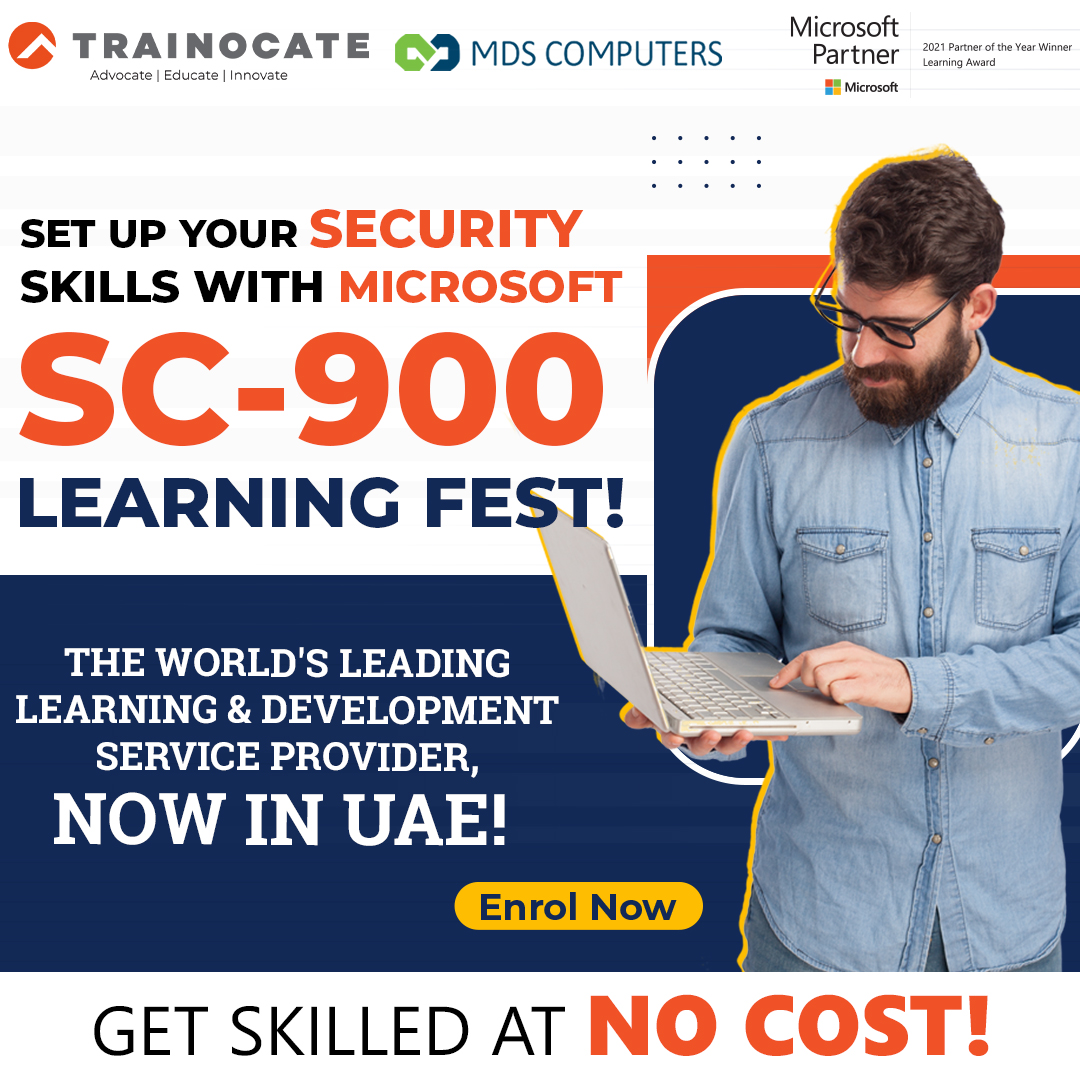 TrainocateSEANM's tweet photo. Get skilled at no-cost!
It's time to sharpen your Microsoft Security Skills with your Global Learning Partner. 🔐

↖️ Visit https://t.co/4c9qx7nkQq for more information. 

#microsoft #microsoftsecurity #sc900 #security #compliance https://t.co/a0CGwN4Fh6