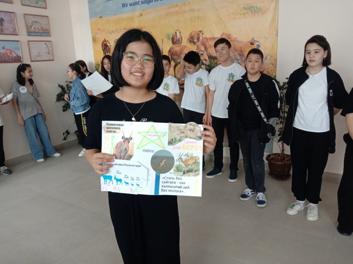SaigaCA's tweet photo. Saiga Day 2022 continues in Kalmykia, Russia – at the “Friends of Nature” steppe club
https://t.co/NnBoCfCGmm
#saigas #saigaday #saigaantelope #endangered https://t.co/WZXahxN8wP