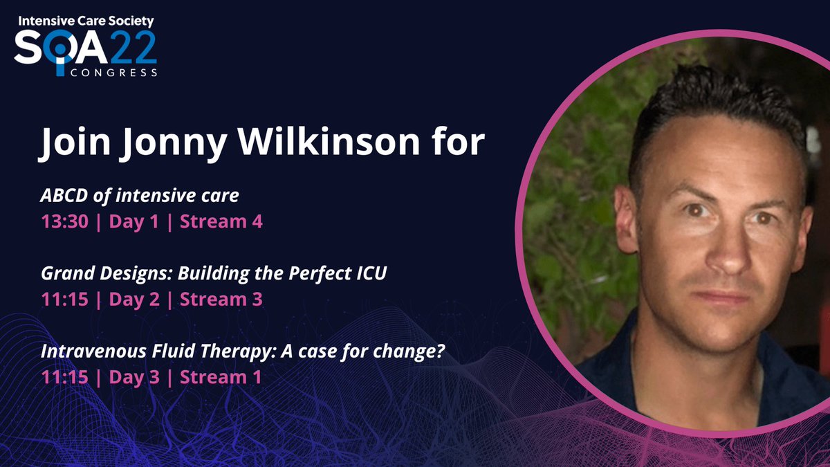 Join <a href="/Wilkinsonjonny/">Jonny Wilkinson</a> at #SOA22 for range of exciting sessions including 'Grand Designs: Building the Perfect ICU'.

Book your congress ticket today - soa.ics.ac.uk/tickets/