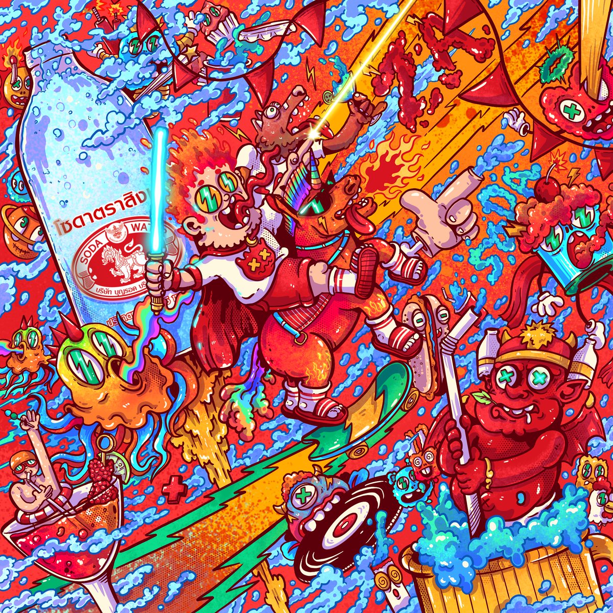 มีโอกาสได้เข้าร่วม ประกวด SinghaSodaNFTArtContest พลาดได้ไง ต้องจัด
ฝากผลงานด้วยครับ  Hotheadboy 
#illustration #Illustrator #NFTdrop #NFTCommumity #NFTCommmunity #procreate #NFTTHAILAND #KSP #SinghaSodaNFTArtContest #NFTartist #NFT #SinghaSoda