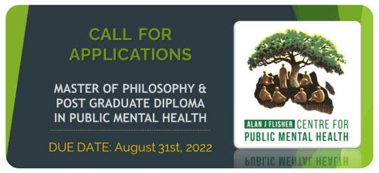 The CPMH is proud to invite applications from across the African continent for the Post-graduate Diploma (PGDip) in Public Mental Health and Master of Philosophy (MPhil) in Public Mental Health in 2023. cpmh.org.za/teaching/post-… cpmh.org.za/teaching/maste…