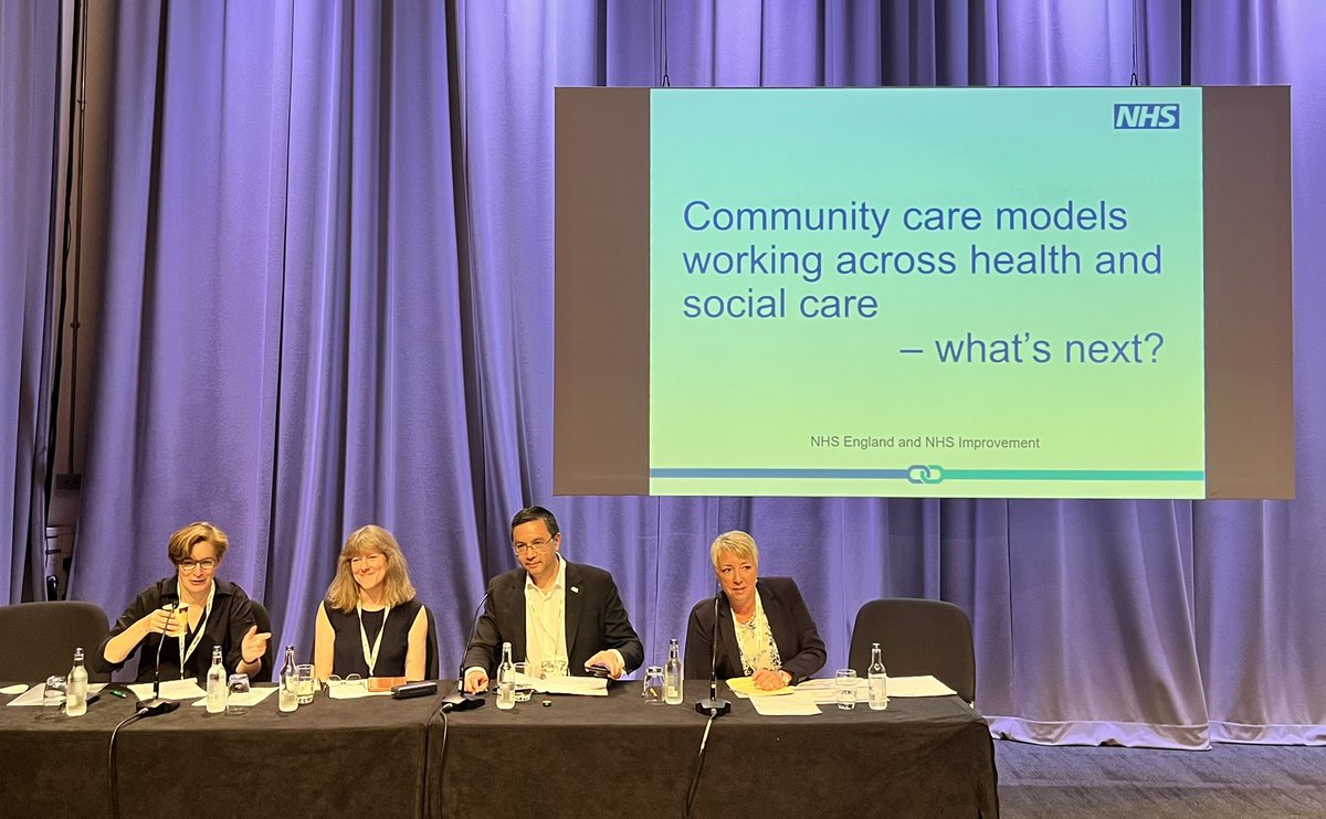 vikbarrowcliff's tweet photo. Great to hear @Dochayter and colleagues at @ConfedExpo #NHSConfedExpo #community on next steps for community care models across health &amp; social care through UCR, EHCH, AC &amp; VW, echoing the findings from the Fuller review. https://t.co/Wuth3pqqqU