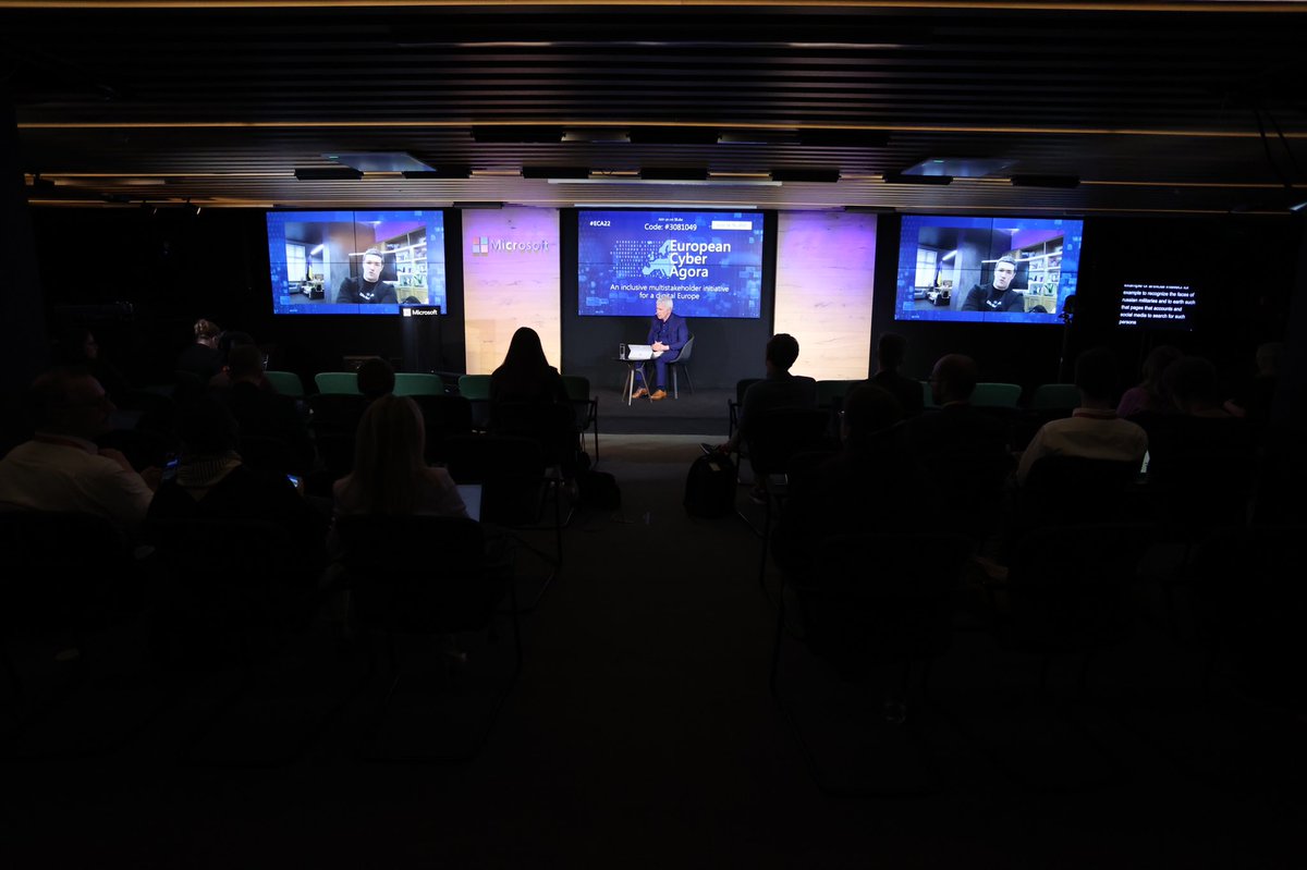 FedorovMykhailo's tweet photo. For the first time in history, we are fighting back not only on the battlefield, but also in cyberspace. So, essentially that UA experience is of high demand worldwide. Yesterday I joined the annual profile conference European Cyber Agora. Thanks, @MicrosoftEU for inviting! https://t.co/B1YwUKzOEc