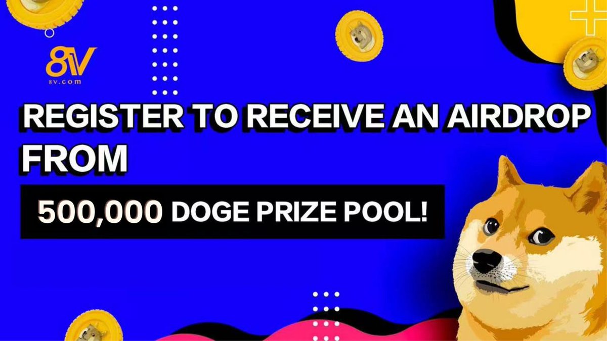 AirdropApple_co's tweet photo. 🔥 New Airdrop : 8V Airdrop (New)
🎯 Rate : ⭐️⭐️⭐️⭐️⭐️
🏆 Reward Pool : 500,000 DOGE  
🥇 Winners : 2,500 Random Users (100 DOGE to each users )
👥 Referral : Top 500 Users (500 DOGE to each users)

📑 Airdrop link : https://t.co/5QZF85j6yX

⚠️ Website : https://t.co/WQ4XlV9rvg https://t.co/TDiXD32I1C