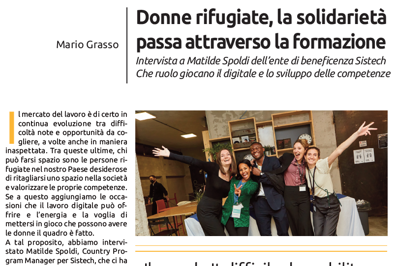 uiltucs's tweet photo. 👐Il sostegno alle rifugiate passa anche attraverso la formazione, come opportunità di crescita e di occupazione. 
Curiosi? Ecco l'intervista a Matilde Spoldi di @SistechGlobal!📙https://t.co/WaouXLvB4g
Per scaricare, invece, tutto il numero clicca qui ✒️ 
https://t.co/cNt70c1IMf https://t.co/onz1wAY4Cb