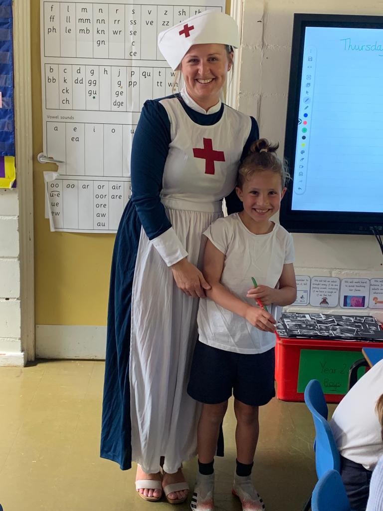 larkriseacademy's tweet photo. Some of our KS1 children are delighted to have Florence teach them English today. They have been fully immersed in reenacting some of the events around the time of the Crimean war to support their writing βοΈ #magicmoments #crosscurricularwriting https://t.co/14t4c3EqMX