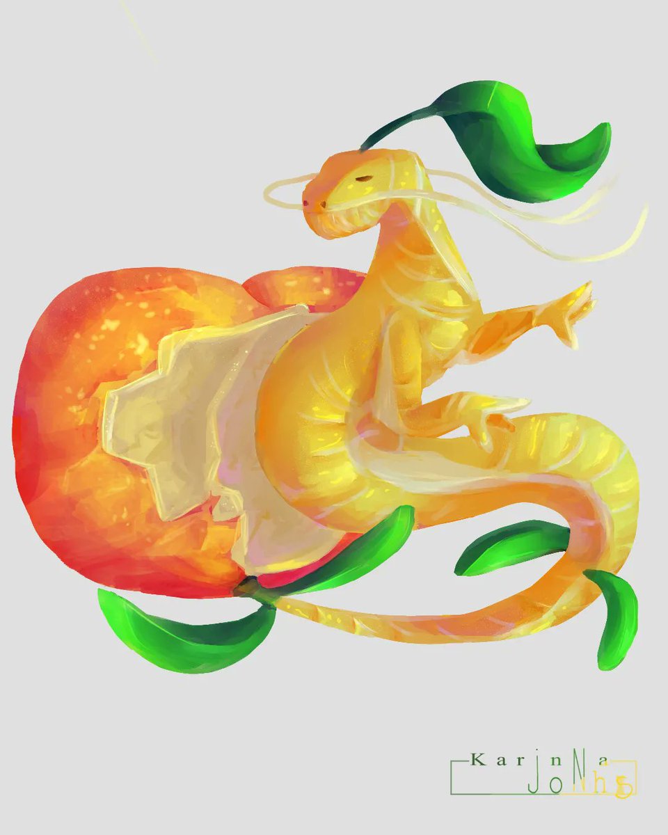 KarinnaJonhs's tweet photo. Orange! 
#drawing #orange #Dragon #oceandragon #digitalart https://t.co/jt4okX5XZg