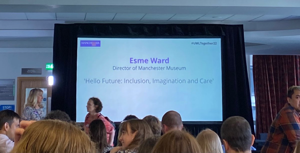 haefoster's tweet photo. Excited to hear Esme Ward, Director of the @McrMuseum give the keynote speech at the @UoMLibrary annual conference #UMLTogether22 https://t.co/beU4kUJHiZ