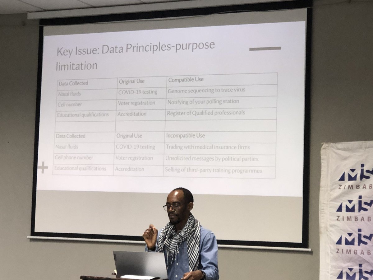 table_girls's tweet photo. Otto Saki says there are some missing provisions in the Act such as the right to data portability. This is the ability for a data user to obtain & reuse their data across different platforms.
#DigitalRightsZW
#DataProtectionZW
#OnlineFreedomsZW
@misazimbabwe @ParadigmHQ https://t.co/xT4M3KYnZK