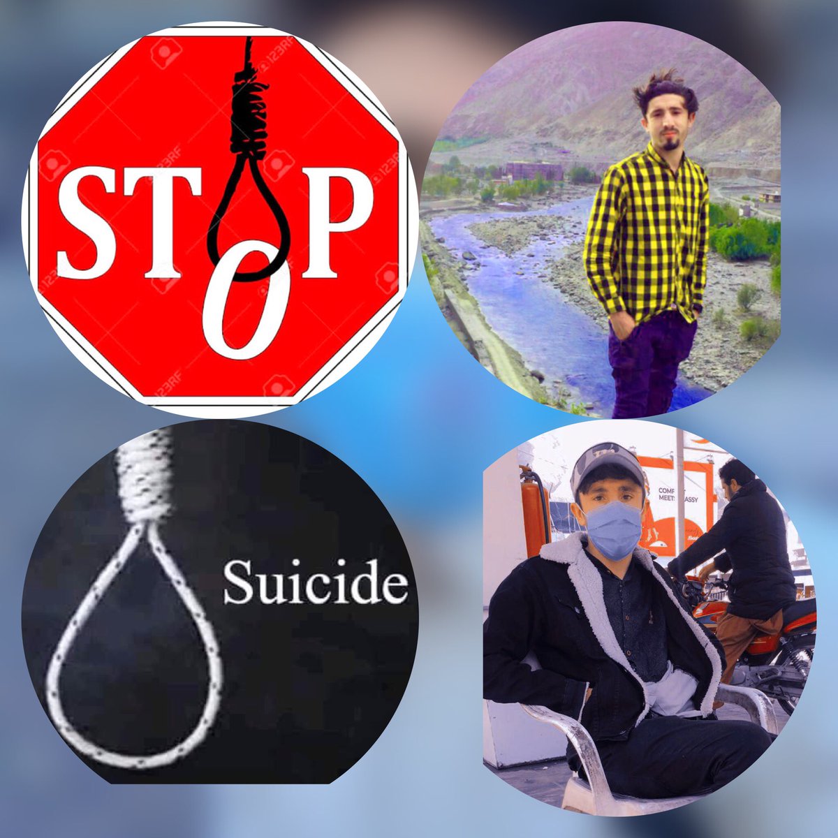 AjazBgl786's tweet photo. یہ #خودکشی ہے، مسائل کا کوئی حل نہیں ہیں                                                                     
اداس لوگو! ادھر آؤ، مجھ سے بات کرو۔۔.       
 میں نے #خودکشی کرنے والوں کے لیے برا محسوس کرنا چھوڑ دیا ہے. https://t.co/RWNI8LIP45