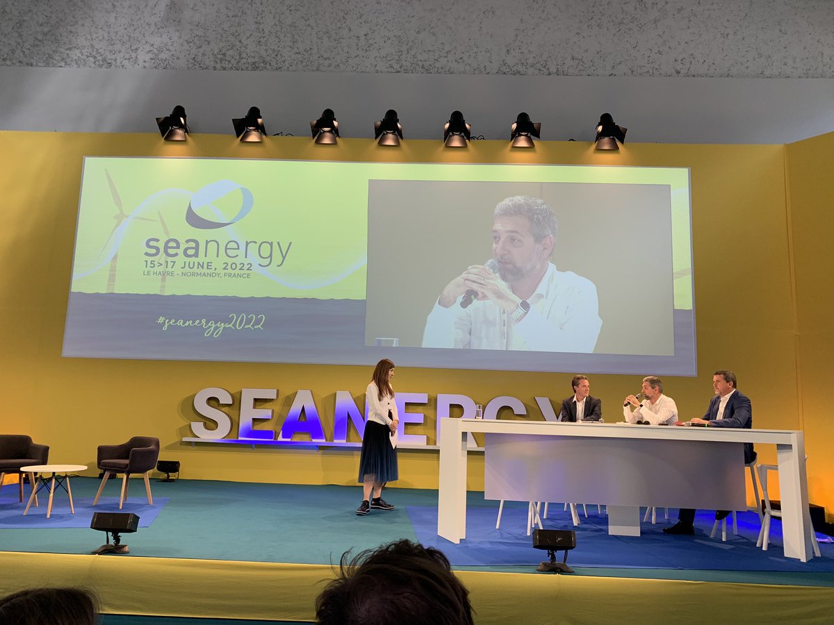 energie2lalune's tweet photo. #seanergy2022 table ronde hydrolien et présentation du consortium de la ferme pilote la plus puissante du monde 17,5 MW #Flowatt 
Fiers de faire partie de ce consortium et d’investir aux côtés de Qair, Hydroquest, CMN, @Ifremer_fr @Universite_Caen 
Rdv en 2025 Raz Blanchard ! https://t.co/9MPT1tvKXu