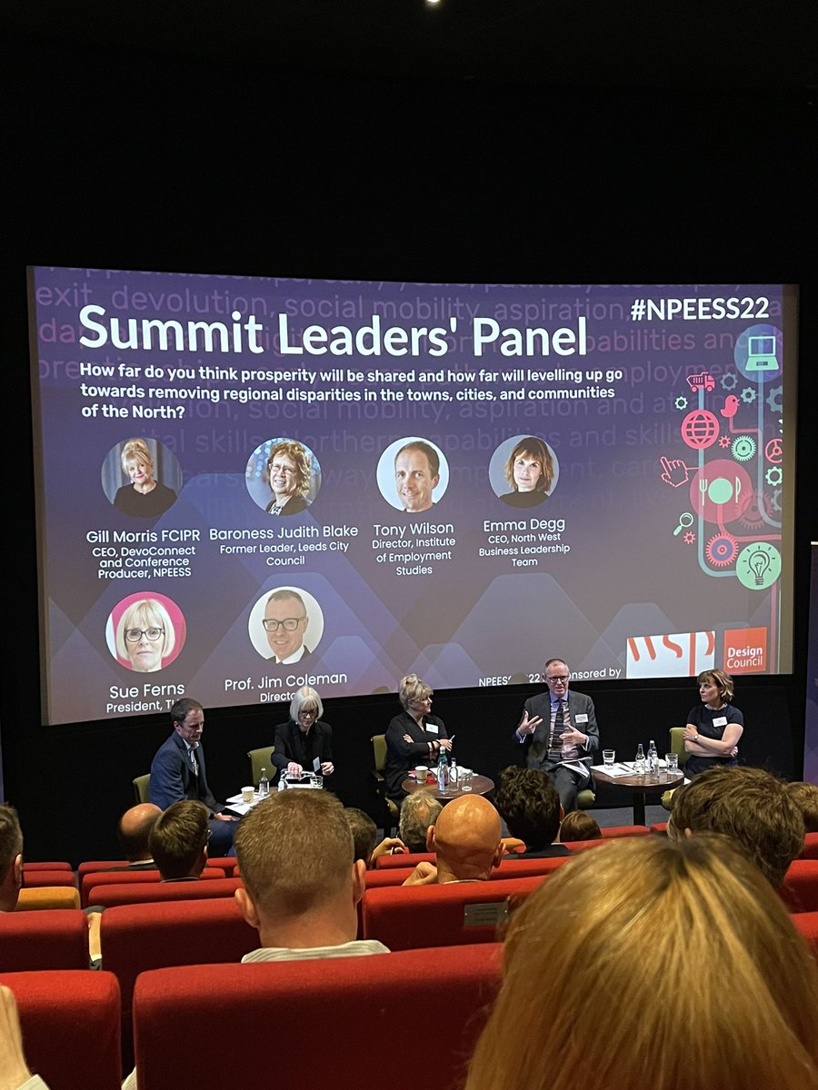 JonBashford's tweet photo. #NPEESS22 to coin a phrase, culture eats strategy for breakfast - what we need is not new strategy but a fundamental shift in the culture of collaboration and governance - as panel have said many times levelling up is a new term for problems that go back decades https://t.co/wvpS6TwWRB