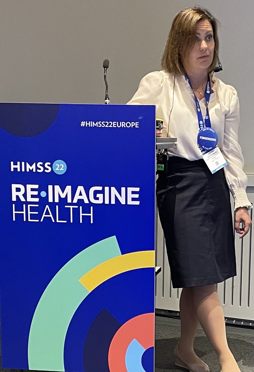 pmw0's tweet photo. Dr Johanna Mäkelä speaking about access to finnish biobanks #healthdata via @Fingenious_FI at #HIMSS22Europe #himss #fingenious https://t.co/zlTrXN4mX6