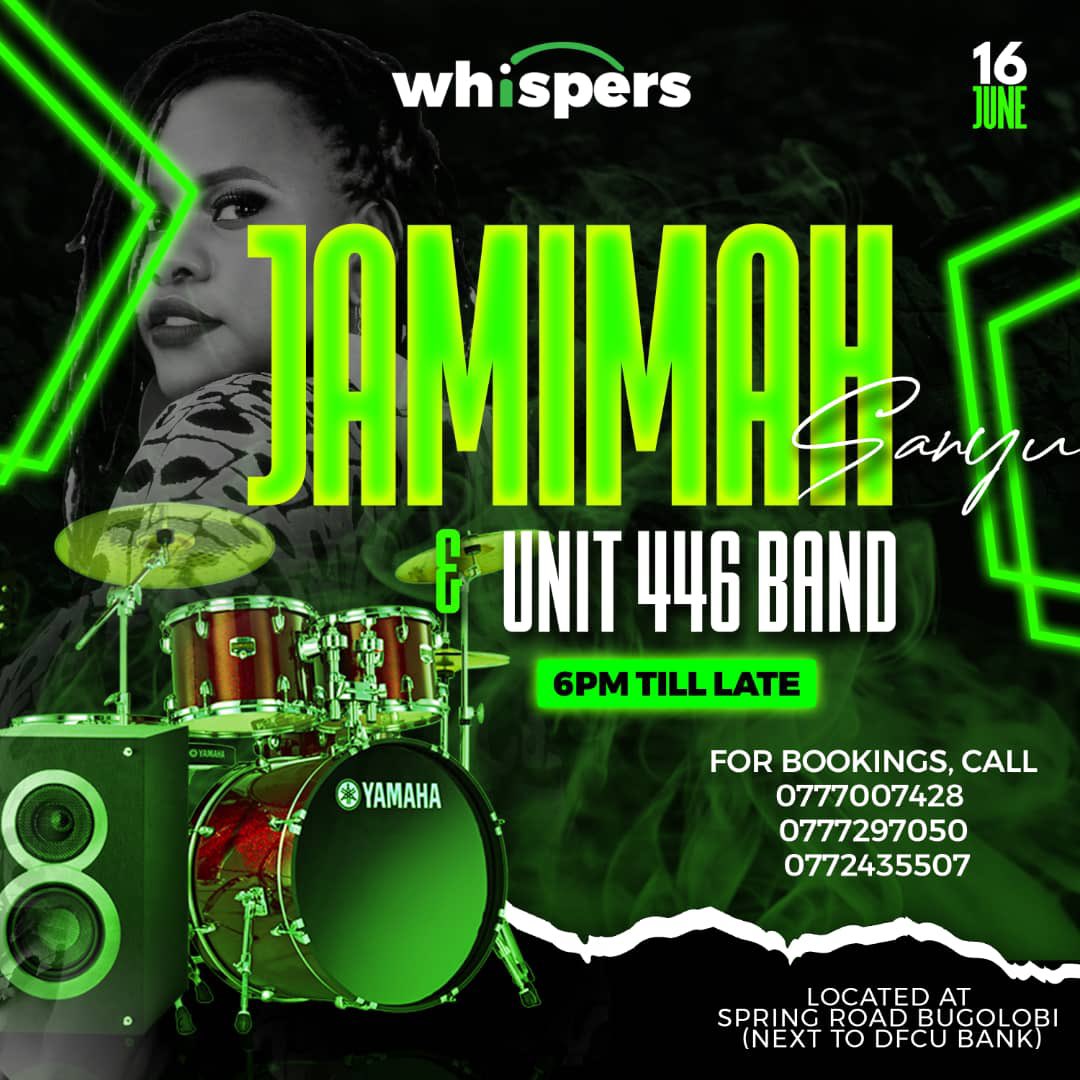 whispers_ug's tweet photo. Just a simple reminder we have band today at whispers🔥🔥🔥🔥🔥Miss at your own risk https://t.co/XDT6ad61tA