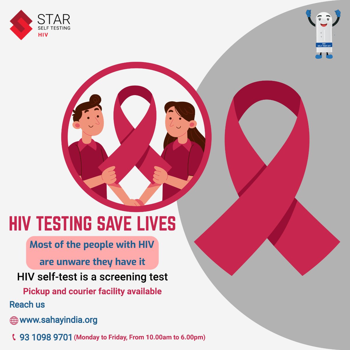 SelfHiv's tweet photo. Let’s prevent HIV Together. We STAR HIV ST is aimed at preventing HIV stigma and promoting HIV testing.

please contact us at https://t.co/YVmcEXvb2I / 93 1098 9701.
#hiv #hivawareness #hivtesting #hivtest https://t.co/1ss96RJ9pg