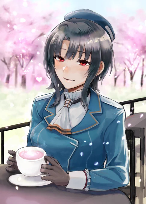 艦これと創作をよく描いたな…。一枚目は春の高雄型合同に参加させていただた時の絵です。   #2022年自分が選ぶ今年上半期の4枚 