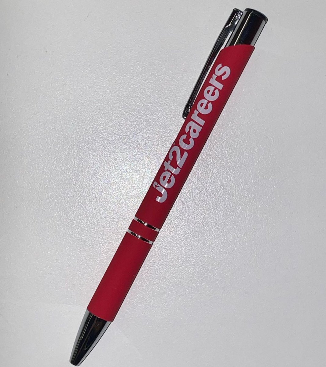 uopoffice's tweet photo. We love these matte soft feel ball point pens ❤️✈️ 

#electra #crosby #softfeel #jet2 #branding #promotionalmerchandise #promo #printed #logos #logo #design #pen #officestationery

@jet2tweets https://t.co/fzfRRu84te