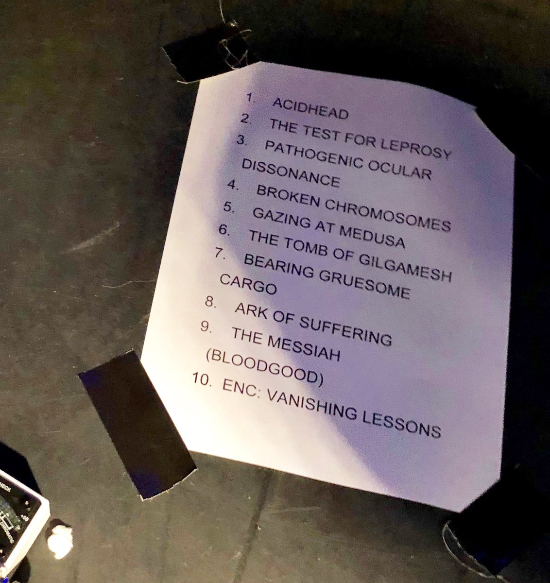 What do you guys think of this set list from a past show? If you could add a song or two, what would you love to hear?