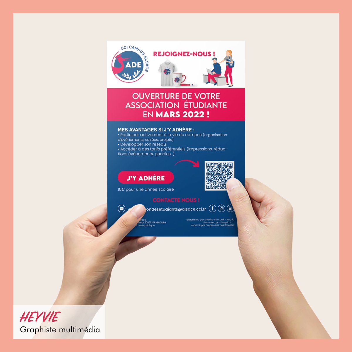 Emeline_Pro's tweet photo. Nouveau #flyer pour l'association étudiante de la CCI Campus #Alsace 

#communication #graphiste #geaphisme #strasbourg #creativite #freelance #originale #outil #papier #impression #contraste #petit #pratique #essentiel https://t.co/29uEiZdTkD