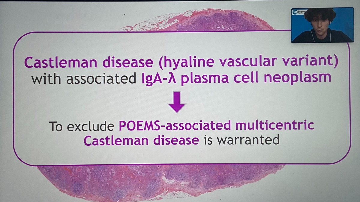 Pathohead's tweet image. It was a pleasure to participate in the webinar on 'pitfalls in reactive and neoplastic lymphadenopathies'.
I hope you enjoyed our case on POEMS-associated MCD. Thank you to those who dropped by!
#hemepath #PathTwitter #EAHP