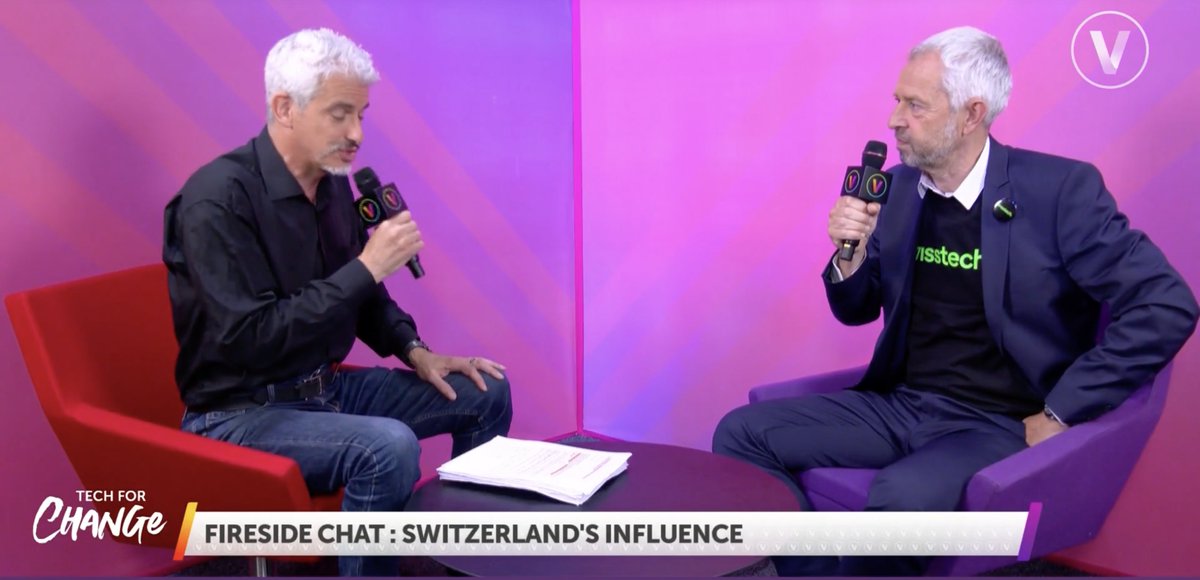 laurentathome's tweet photo. Nicolas Bideau ambassadeur de la Suisse et de la @swisstech est interviewé sur le canal de #VivaTech2022. Une vision toujours limpide des points forts dont dispose son pays pour faire sa place sur la scène internationale. #swiss4tech @SGE https://t.co/GU63B7VRwm