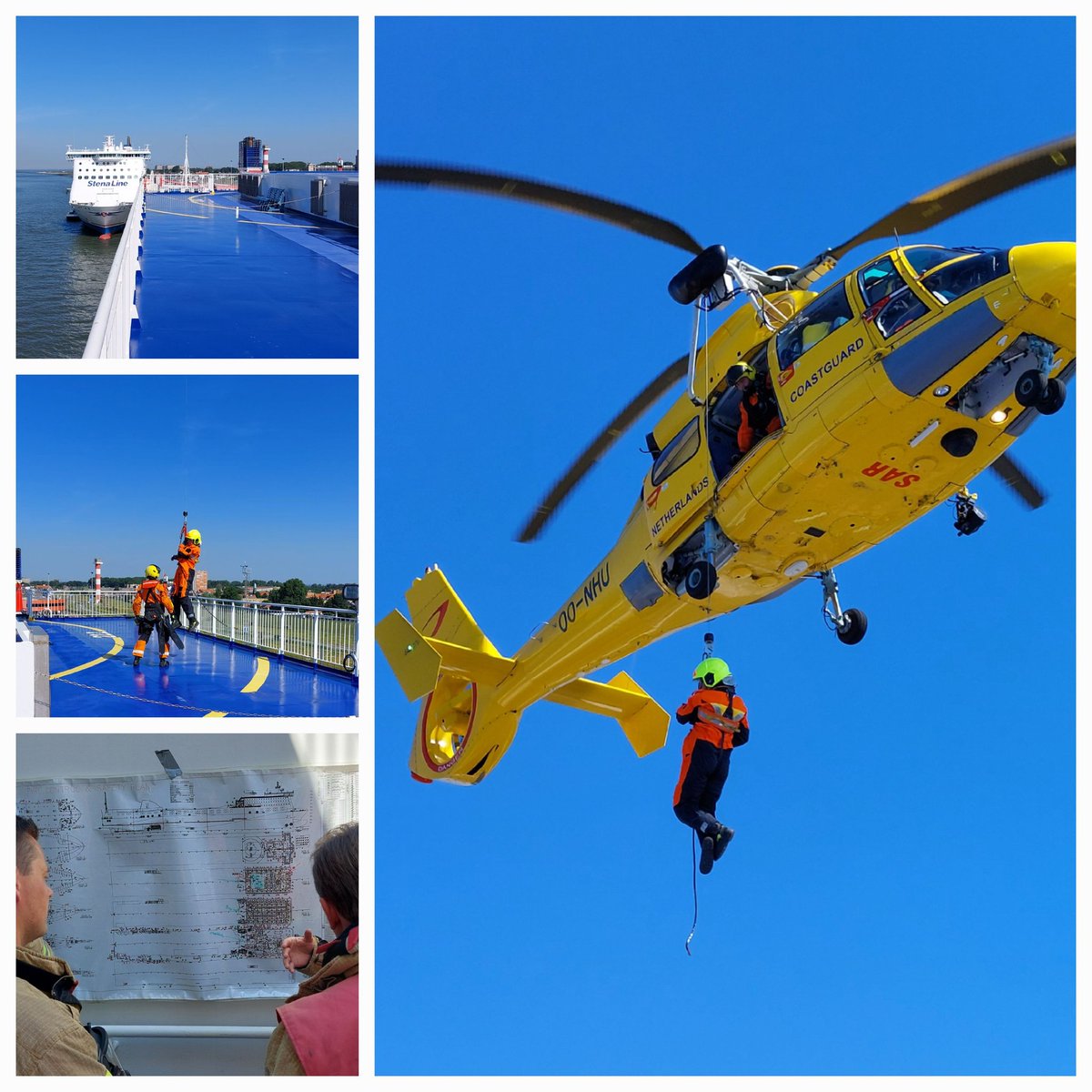 MIRG-oefening op een schip van de <a href="/StenaLine_NL/">Stena Line Nederland</a> samen met <a href="/KazBSL/">Kazerne Bosland</a> <a href="/gez_brandweer/">Gez. Brandweer</a> <a href="/HavenRotterdam/">Havenbedrijf R'dam</a> <a href="/Kustwacht_nl/">Kustwacht Nederland</a> <a href="/NhvHelicopters/">NHV</a>
