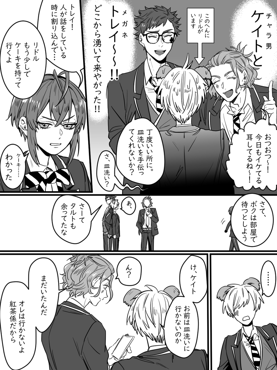 【トレリド+ケイリド】リクエストの牽制ネタです。前回よりワルな感じで描いています。ありがとうございました。 