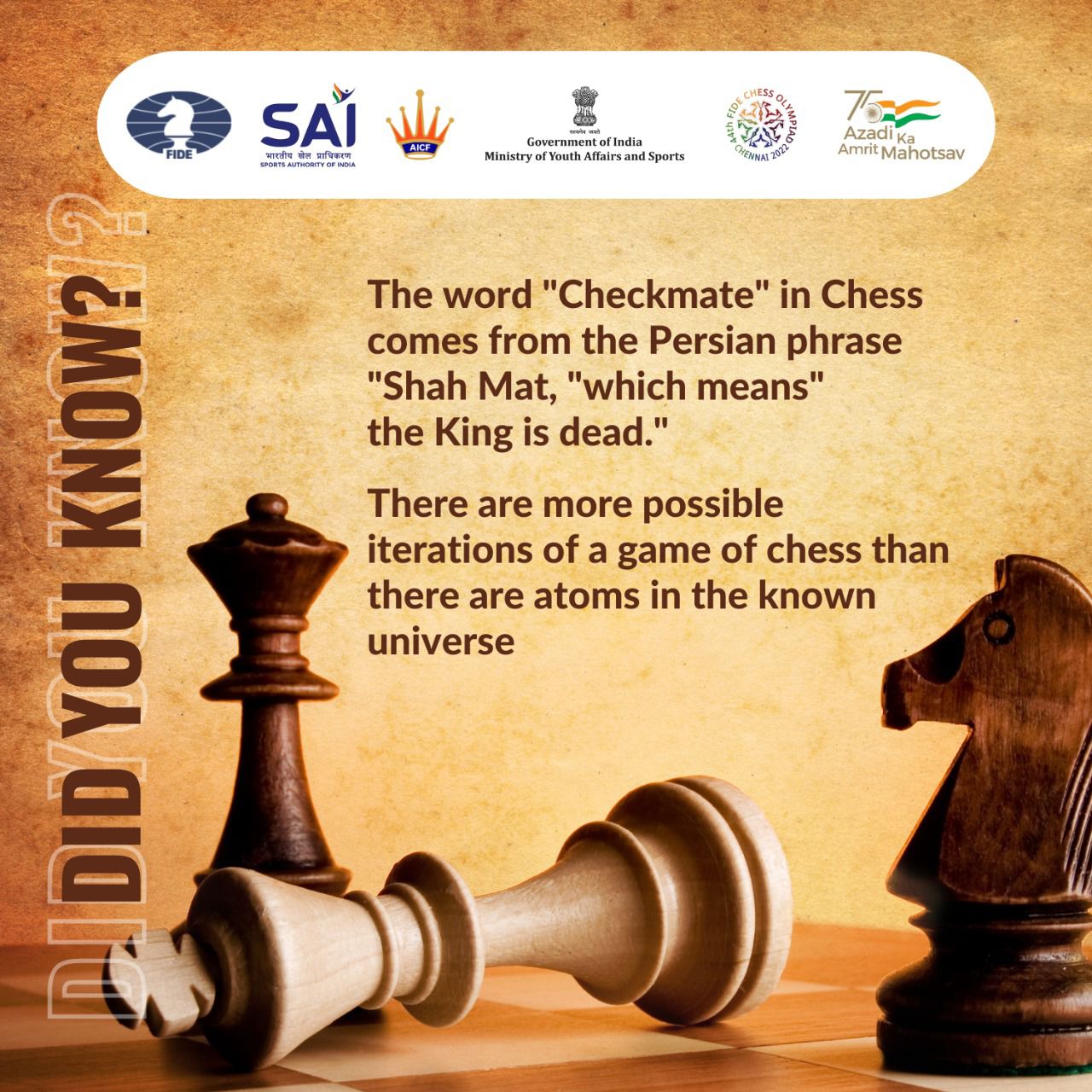 There are more possible iterations of a game of chess than there are atoms  in the known universe.