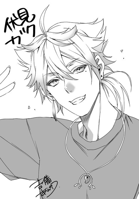 #私の絵柄で見てみたいキャラっていますか リクエストでにiじさんじのガクくん描かせていただきました～～!!髪型がまるでわけがわからんくて死にそうでした。。。 