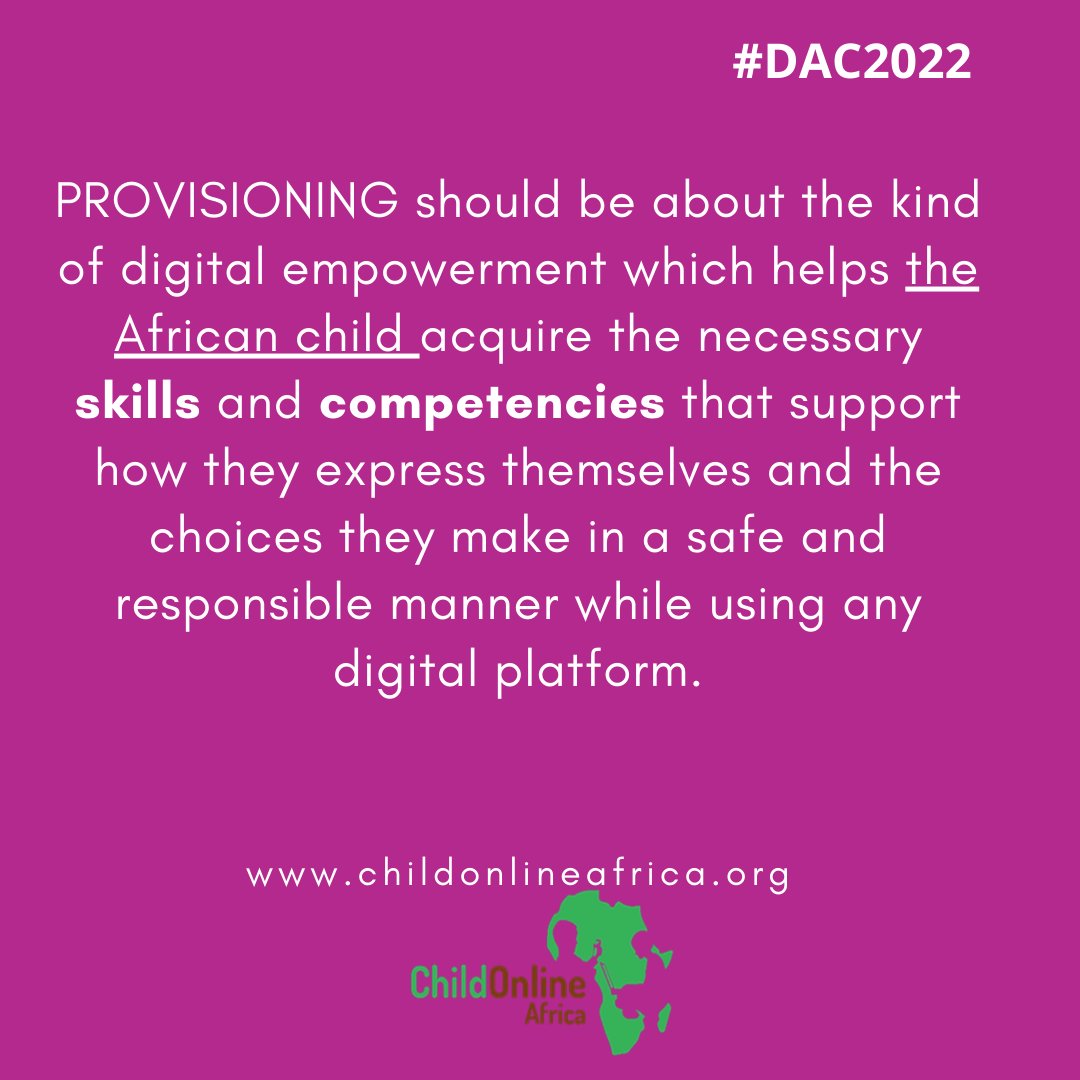 Today as we mark the #AfricanChildDay,let us support them with their #PROVISION needs. #DAC2022 
@acerwc #OnlineSafety4Agenda2040