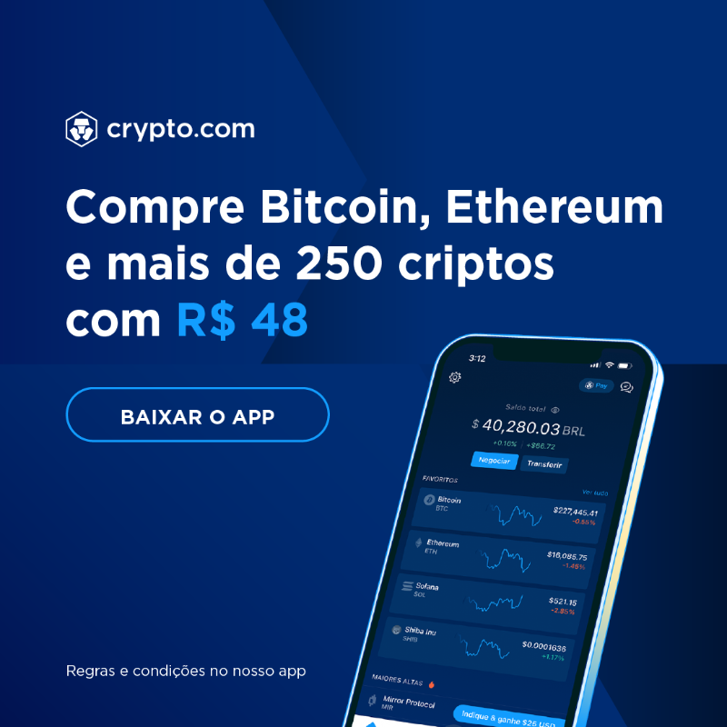 cryptocom_BR's tweet photo. 🎯 Compre Bitcoin, Ethereum e mais de 250 criptos com R$ 48
📱 BAIXAR O https://t.co/CRdn9KjiY1 APP