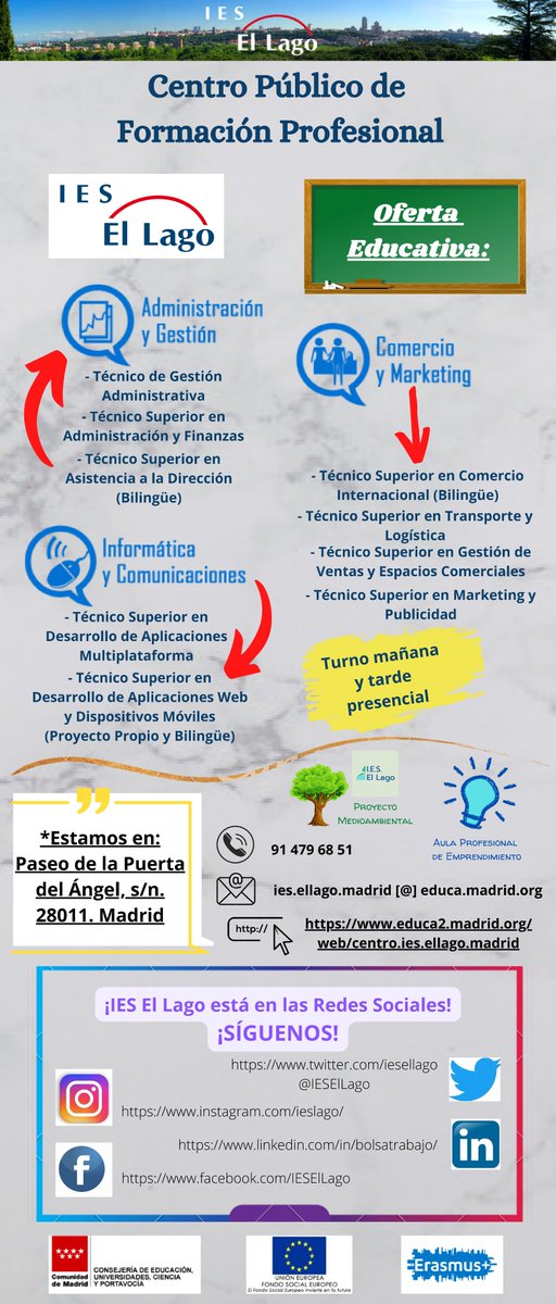 ¡Se abre el plazo de admisión de los Ciclos Formativos   para el curso escolar 2022-2023!
- Grado Medio, del 24 de junio al 1 de julio
- Grado Superior, del 29 de junio al 6 de julio
comunidad.madrid/servicios/educ…
 #Admisión #FormaciónProfesional #CursoEscolar2022-2023