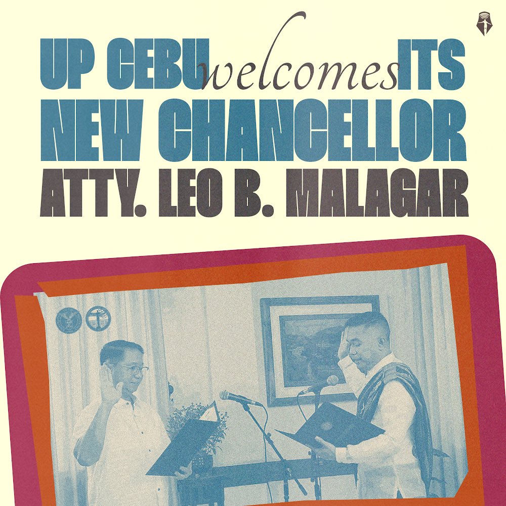 upcebutugani's tweet photo. LOOK: UP Cebu’s new Chancellor takes his oath.
As of June 16, 2022, Atty. Leo B. Malagar has taken his oath in front of the President's Advisory Council in UP Baguio.
Atty. Malagar’s turnover will be on June 23, 2022, Thursday.
📷 Chancellor Clement Camposano
#Chanselect2022 https://t.co/766yV9AM6V