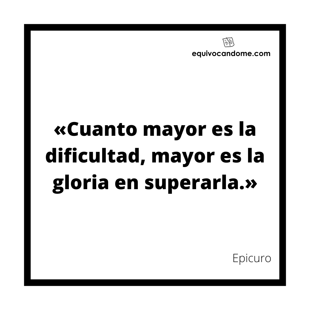 equivocandome's tweet photo. «Cuanto mayor es la dificultad, mayor es la gloria en superarla.» Epicuro

¡Encuentra más citas como esta en https://t.co/TyMnAoUWAE!

#citasliterarias #citascelebres #filosofia #epicuro  #equivocandome https://t.co/j0FDYifJow