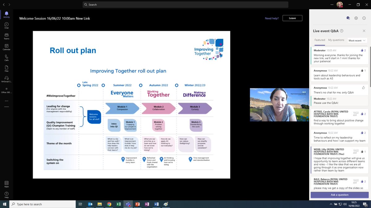 And we're off! Excited to be re-launching Improving Together at the RUH with our first welcome session for staff.  Come and join us!